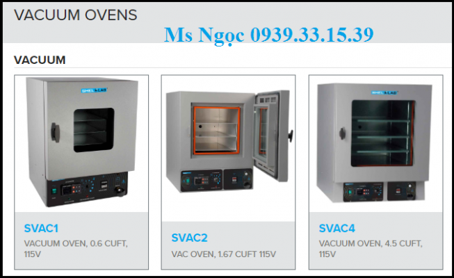 TỦ SẤY CHÂN KHÔNG SVAC SHELLAB